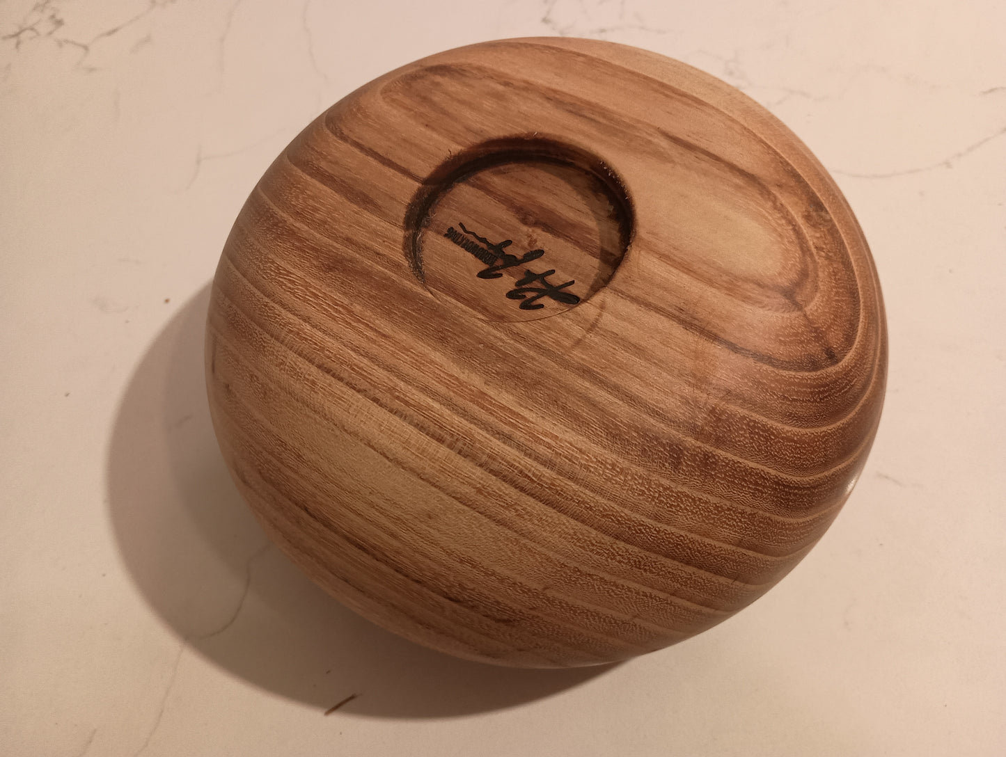 Natural Edge Elm Turned Bowl, roughly 7.25" x 3.5"
